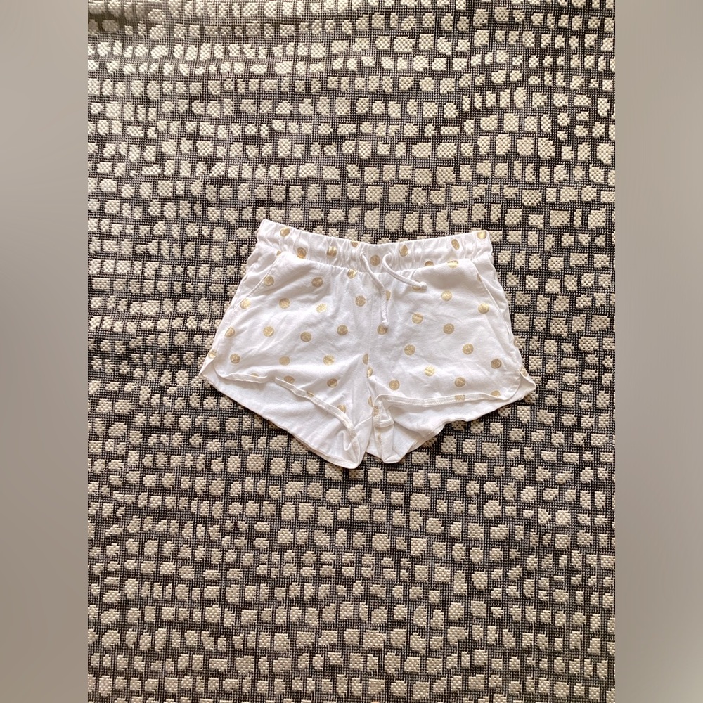 Old Navy pj short short with and gold smiley face patter